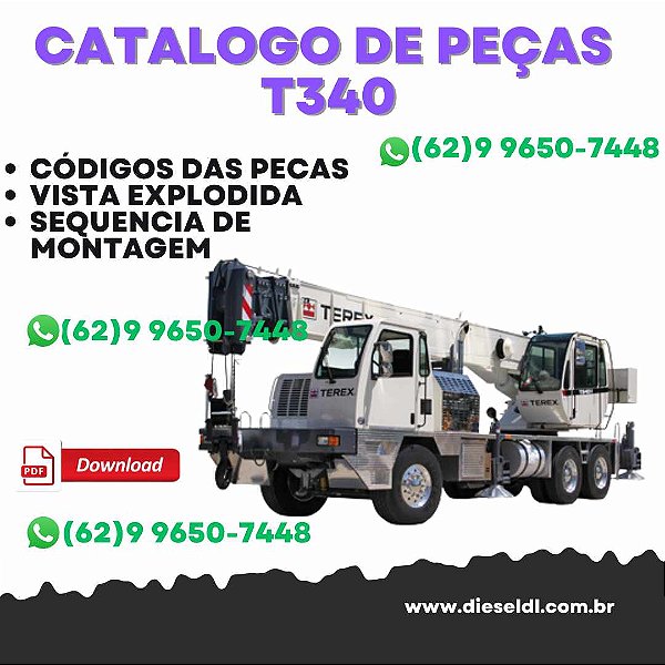 CATÁLOGO DE PEÇAS GUINDASTE T300 SERIES TEREX