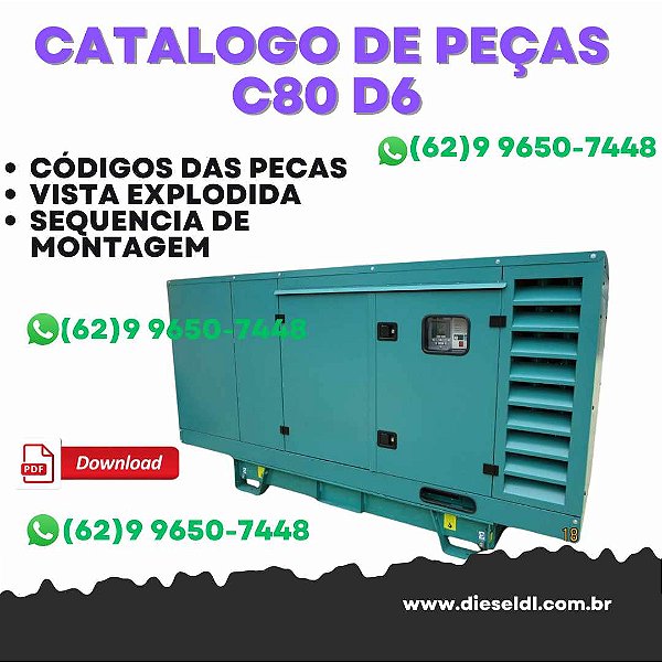 CATÁLOGO DE PEÇAS  GERADOR C80 D6 / C100 D6 CUMMINS