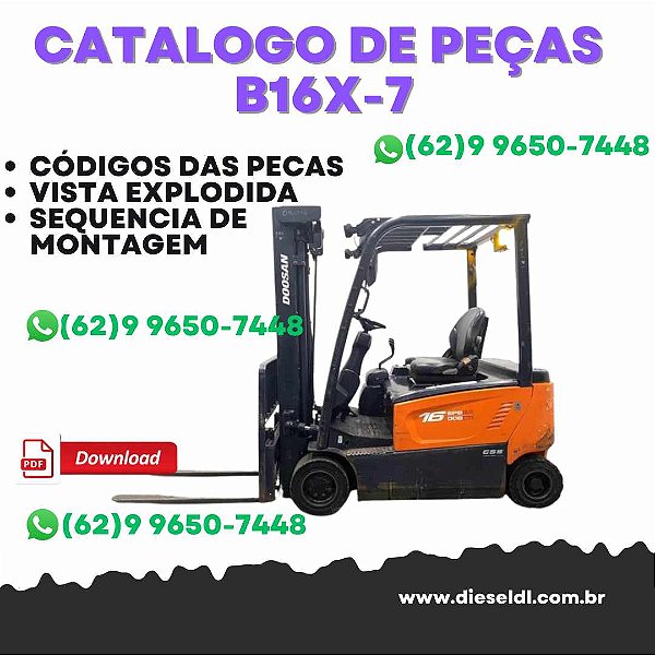 CATÁLOGO DE PEÇAS  EMPILHADEIRA B16X-7, B18X-7, B20X-7 DOOSAN