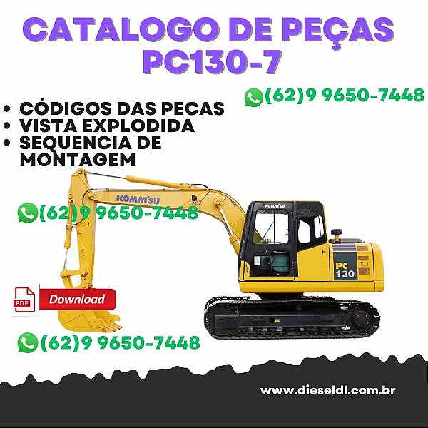 CATÁLOGO DE PEÇAS  ESCAVADEIRA PC130-7  KOMATSU