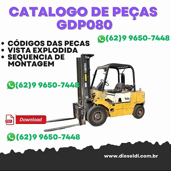 CATÁLOGO DE PEÇAS EMPILHADEIRA GDP080-120VX - (G813)  YALE