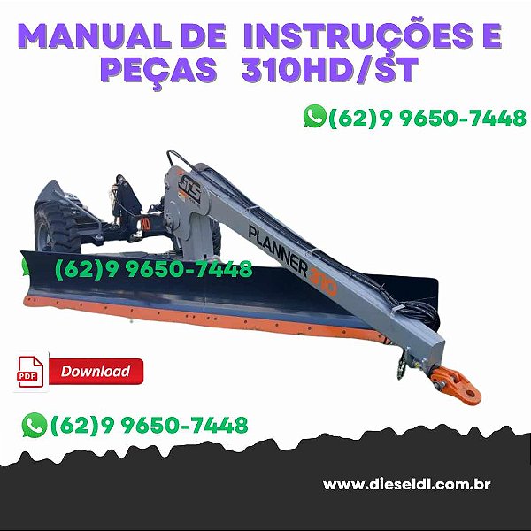 MANUAL DE INSTRUÇÕES E PEÇAS PLAINA 310 HD/ST GTS