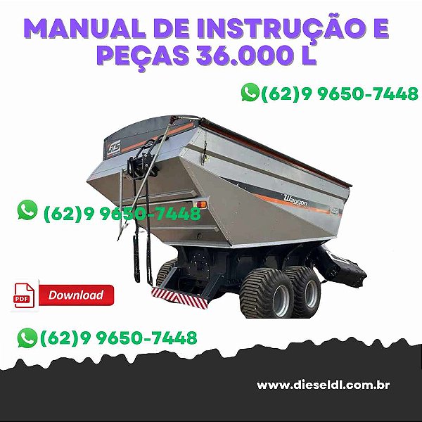 MANUAL DE INSTRUÇÕES E PEÇAS CARRETA GRANE LEIRA 30.000 L / 36.000 L  GTS