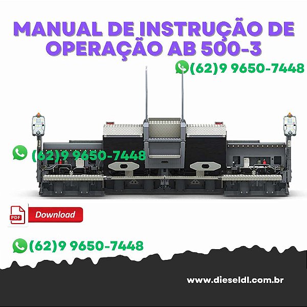 MANUAL DE INSTRUÇÕES DE OPERAÇÃO MESA EXTENSÍVEL AB 500-3 / AB 600-3  VÖGELE