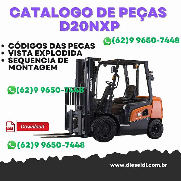 CATÁLOGO DE PEÇAS  EMPILHADEIRA  D20NXP, D25NXP, D30NXP DOOSAN