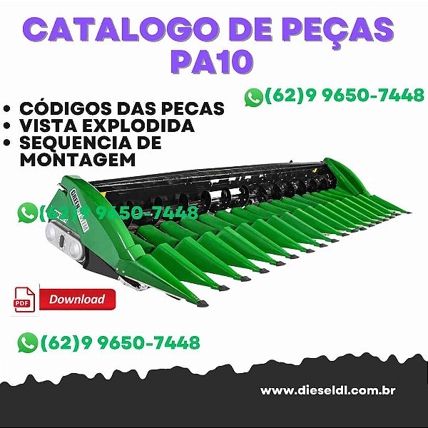 CATÁLOGO DE PEÇAS PLATAFORMA PARA MILHO  PA10  GREENSYSTEM