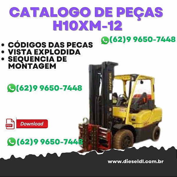 CATÁLOGO DE PEÇAS EMPILHADEIRA H10XM-12, H6XM-12EC, H7XM-12EC - (K019)  HYSTER