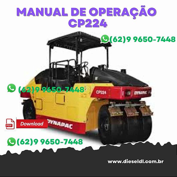 MANUAL DE OPERAÇÃO  ROLO CP224/224W DYNAPAC