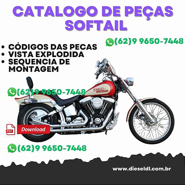 CATÁLOGO DE PEÇAS  HARLEY DVIDSON SOFTAIL MODELS  1995-1996