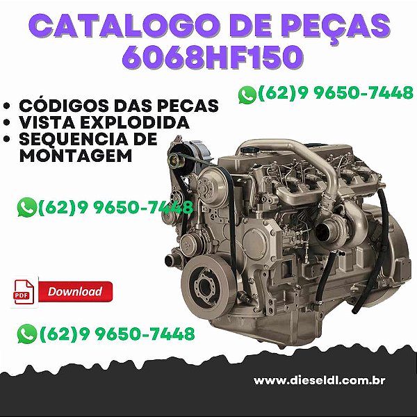 CATÁLOGO DE PEÇAS MOTOR POWERTECH 6.8L 6068HF150  JOHN DEERE