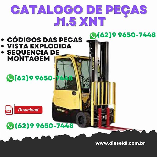 CATÁLOGO DE PEÇAS  EMPILHADEIRA J1.5.XNT, J1.6XNT - (K160)  HYSTER