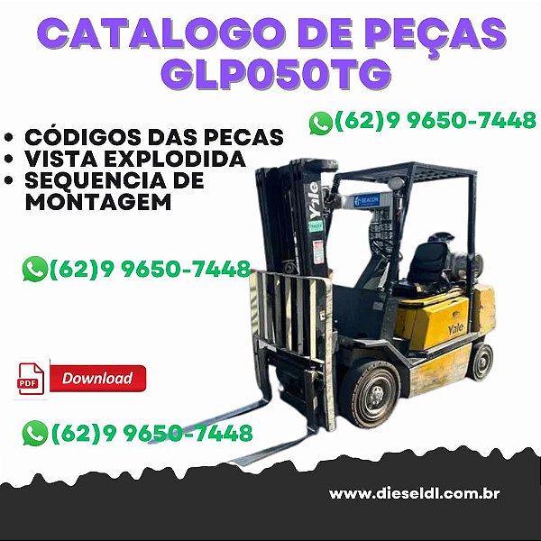 CATÁLOGO DE PEÇAS EMPILHADEIRA  GLP050TG, GLP060TG (A875)  HYSTER