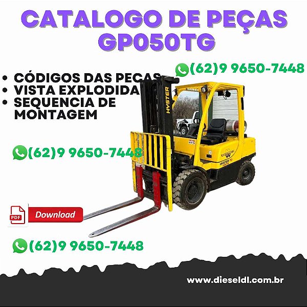 CATÁLOGO DE PEÇAS EMPILHADEIRA  GP050TG, GP060TG (A875)  HYSTER