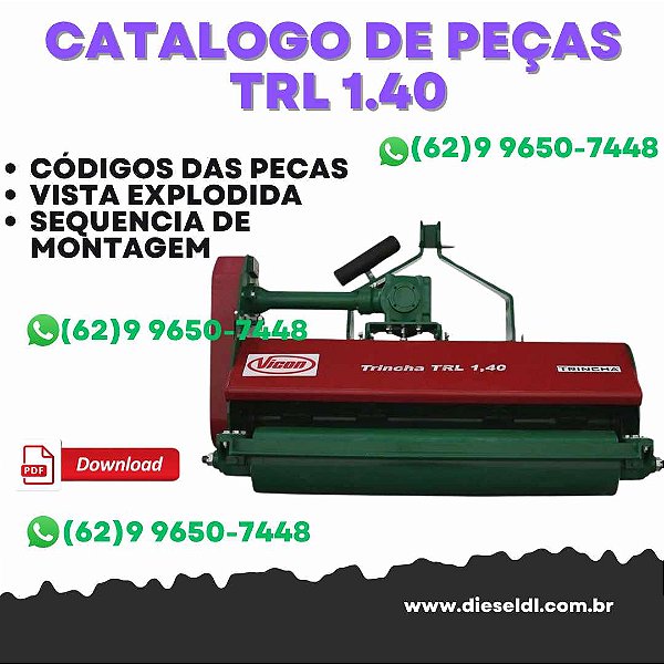 CATÁLOGO DE PEÇAS TRINCHA MECANICA TRL 140 VICON