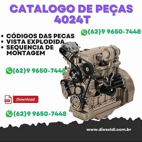 CATÁLOGO DE PEÇAS  MOTOR 4024T 2.4L JOHN DEERE