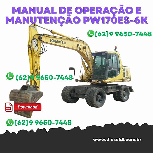 MANUAL DE OPERAÇÃO E MANUTENÇÃO ESCAVADEIRA PW170ES-6K  KOMATSU