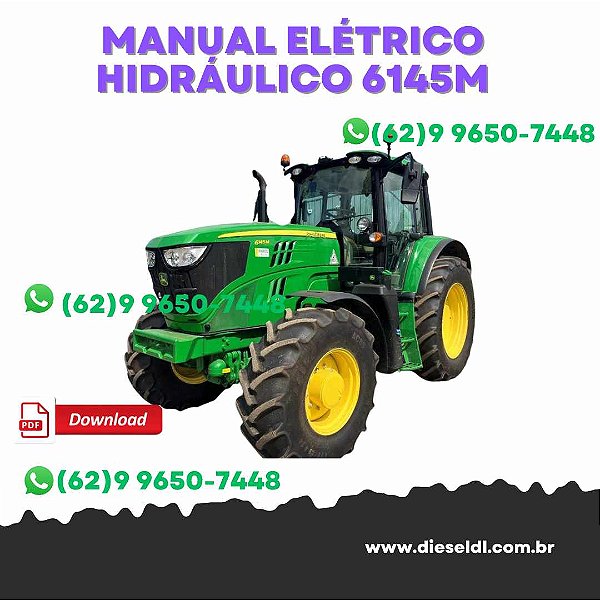 MANUAL ELÉTRICO HIDRÁULICO TRATOR  6145M, 6155M, 6175M, 6195M JOHN DEERE