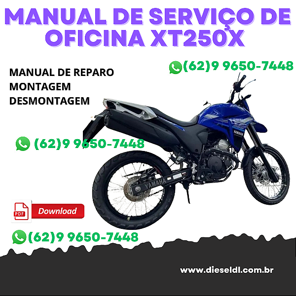 MANUAL DE SERVIÇO DE OFICINA YAMAHA  XT250X / XT250XC  2008