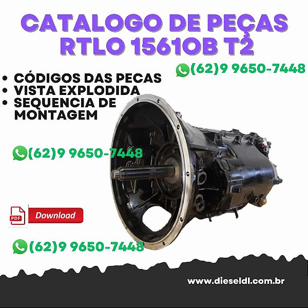 CATÁLOGO DE PEÇAS TRANSMISSÃO RTLO 15610B T2 EATON