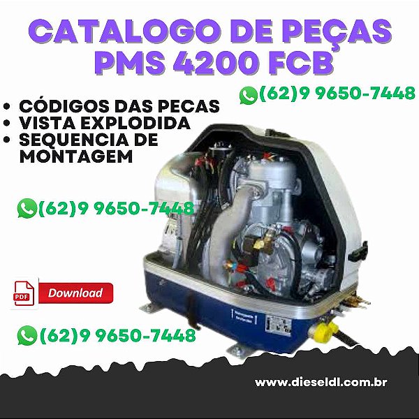 CATÁLOGO DE PEÇAS GERADOR A DIESEL PMS 4200 FCB  FISCHER PANDA
