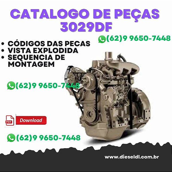 CATÁLOGO DE PEÇAS MOTOR 3029DF, 3029TF, 3029TF270 JOHN DEERE