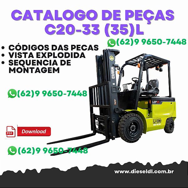 CATÁLOGO DE PEÇAS EMPILHADEIRA C20-33 (35)L  CLARK