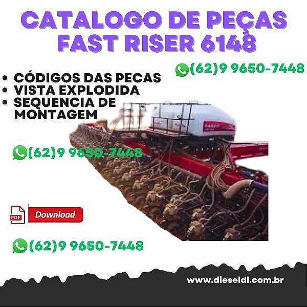 CATALOGO DE PEÇAS FAST RISER 6148 ESP 50CM PLANTADEIRA CASE IH