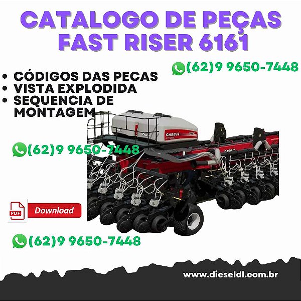 CATALOGO DE PEÇAS FAST RISER 6161 ESP 45CM PLANTADEIRA CASE IH
