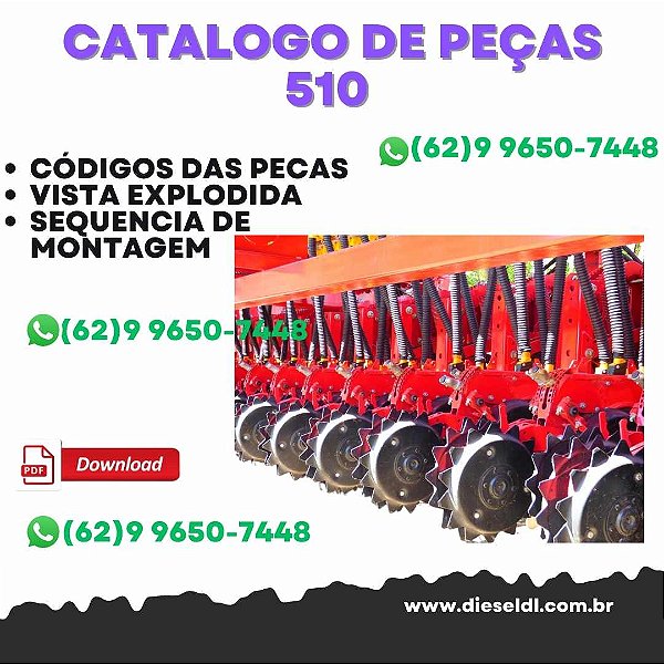 CATALOGO DE PEÇAS 510 SEMEADOR DE CEREAIS SEMI MONTADO