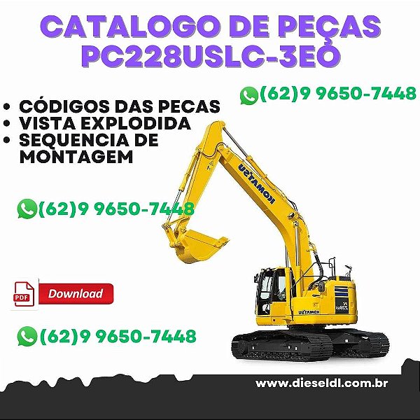 CATÁLOGO DE PEÇAS  ESCAVADEIRA  PC228USLC-3E0 KOMATSU