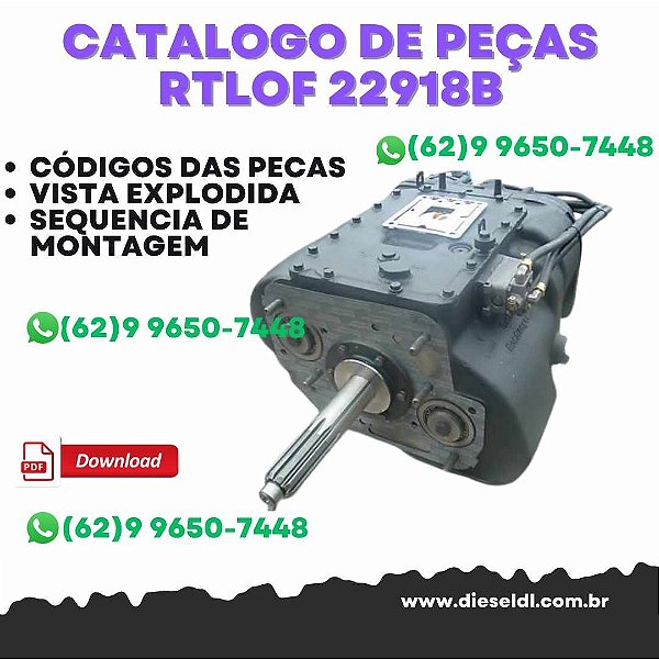 CATÁLOGO DE PEÇAS  TRANSMISSÃO RTLOF 22918B EATON