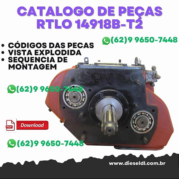 CATÁLOGO DE PEÇAS  TRANSMISSÃO RTLO 14918B-T2 EATON