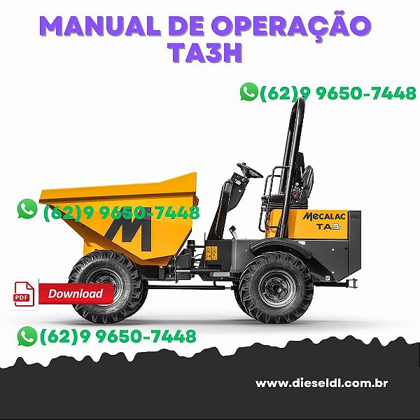 MANUAL DE OPERAÇÃO  DUMPER  TA3H, TA3SH & TA3.5SH MECALAC