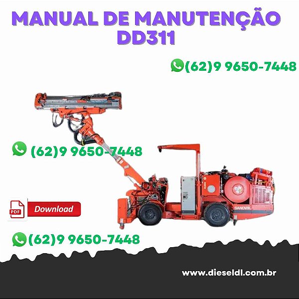 MANUAL DE SERVIÇO DE OFICINA  PERFURATRIZ DD311 THC560  SANDVIK