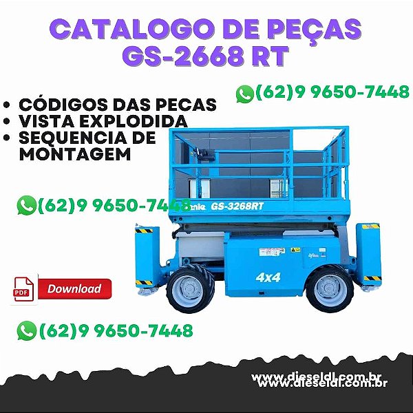 CATÁLOGO DE PEÇAS PLATAFORMAS ELEVADOR GS-2668 RT, GS-3268 RT  GENIE