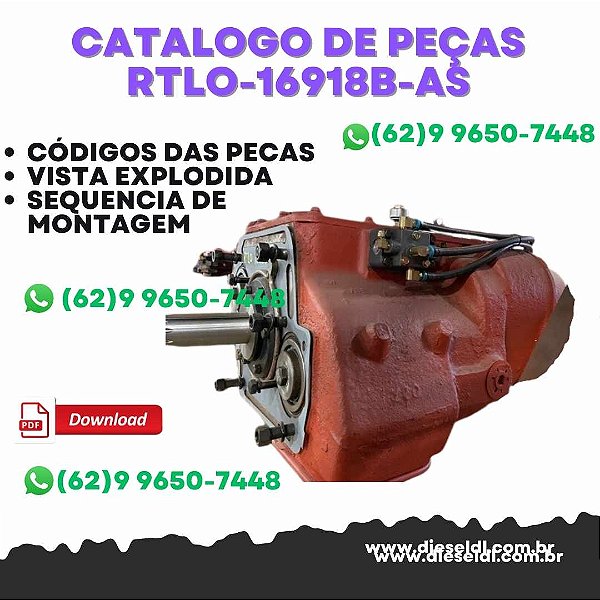 CATÁLOGO DE PEÇAS  TRANSMISSÃO RTLO-16918B-AS EATON FULLER