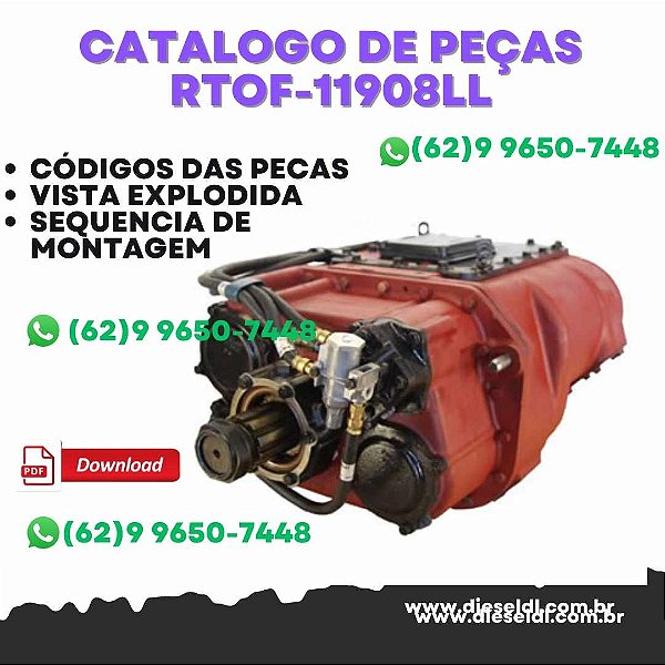 CATÁLOGO DE PEÇAS  TRANSMISSÃO  RTOF-11908LL  EATON FULLER