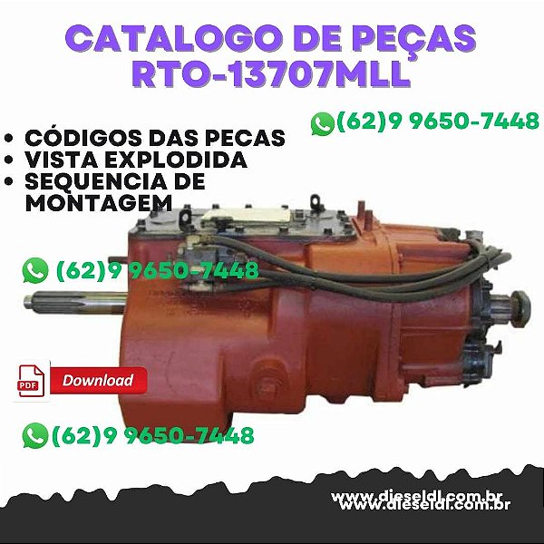 CATÁLOGO DE PEÇAS  TRANSMISSÃO  RTO-13707MLL  EATON FULLER