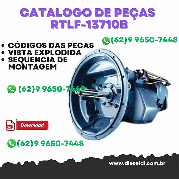 CATÁLOGO DE PEÇAS TRANSMISSÃO RTLF-13710B - 2012  EATON FULLER