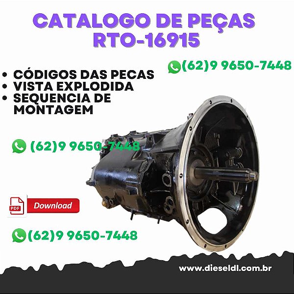 CATÁLOGO DE PEÇAS  TRANSMISSÃO RTO-16915 - 2011  EATON FULLER