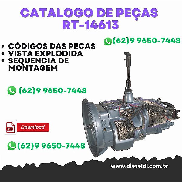 CATÁLOGO DE PEÇAS  TRANSMISSÃO  RT-14613 2011  EATON FULLER