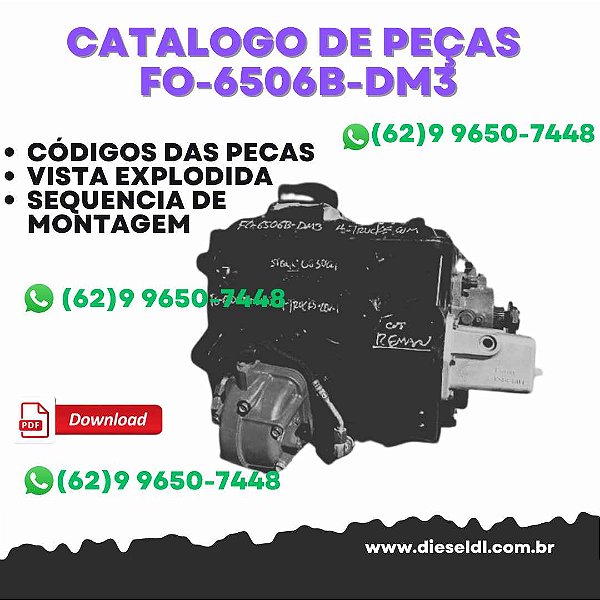 CATÁLOGO DE PEÇAS  TRANSMISSÃO  FO-6506B-DM3 2012  EATON FULLER