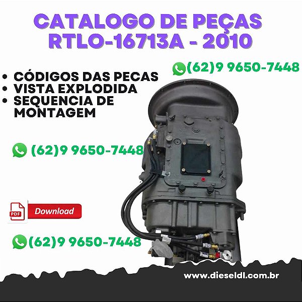 CATÁLOGO DE PEÇAS  TRANSMISSÃO  RTLO-16713A - 2010  EATON FULLER