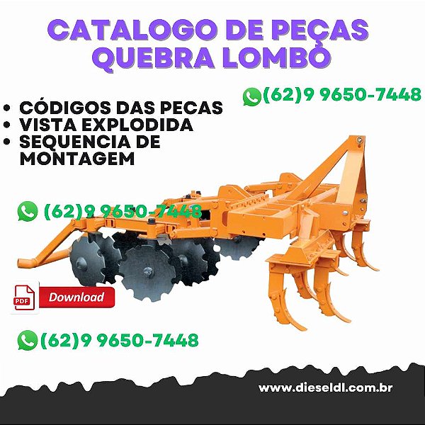 CATÁLOGO DE PEÇAS DMB  SÃO FRANCISCO QUEBRA LOMBO SEM ADUBADEIRA 1.10.02.02.00.026