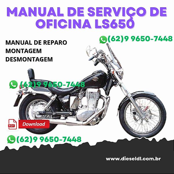MANUAL DE SERVIÇO DE OFICINA  MOTO LS650 SUZUKI