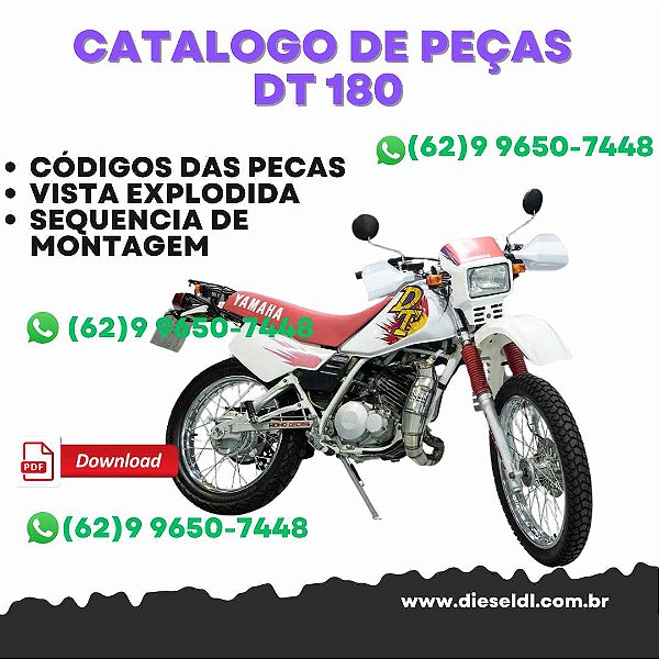 CATÁLOGO DE PEÇAS YAMAHA  DT 180 96 (2TW)