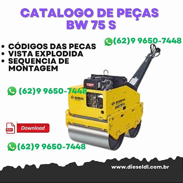 CATÁLOGO DE PEÇAS  ROLO VIBRATORIO BW 75 S   BOMAG