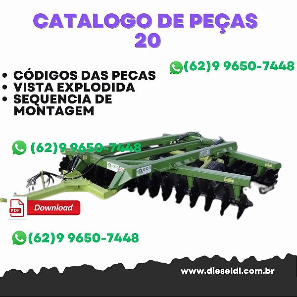 CATÁLOGO DE PEÇAS GASPE 20  GRADE ARADORA