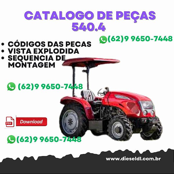 CATÁLOGO DE PEÇAS KIPOR  CARRARO 540.4   AGRALE