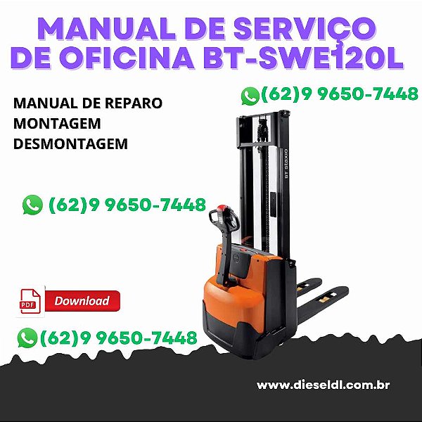 MANUAL DE SERVIÇO EMPILHADEIRA SWE120L, SWE160D  BT